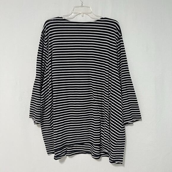 Catherines 4XL Plus Size Top Tunic Striped Heart Sequin Embellished Comfy Casual - Picture 7 of 11